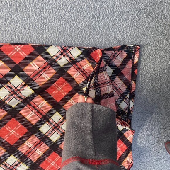 Chances‎ R Women’s Size Large Bell Sleeve Top Blouse Red Black - Picture 8 of 9